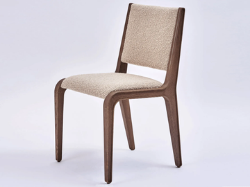SELIMA - Ash chair with integrated cushion by Paolo Castelli - view 3